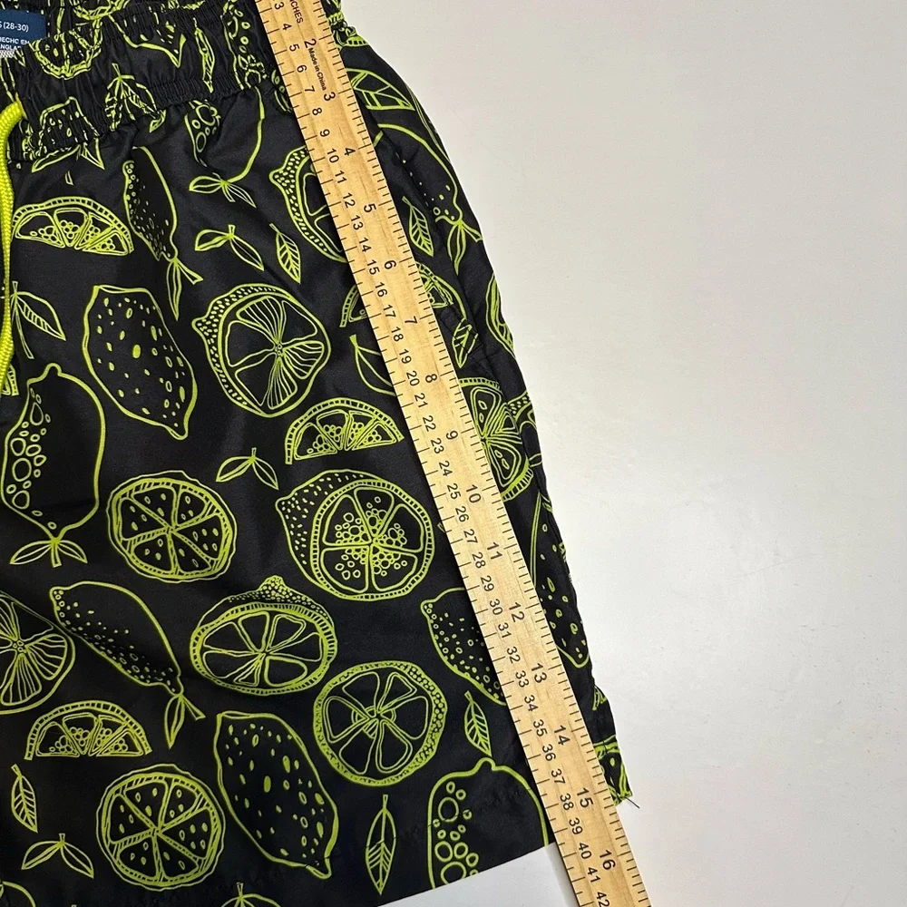George Men’s Quick Dry Board Shorts Swim Trunk Small 28-30 Lined Green‎ Citrus